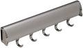 TAG Hardware Designer 5-Hook Expandable Valet Belt and Tie Rack, 11.75-Inch Extendable Wardrobe Closet Organizer Rod (Matte Aluminum with Chrome) by HardwareforHomeBusiness
