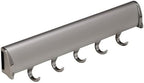 TAG Hardware Designer 5-Hook Expandable Valet Belt and Tie Rack, 11.75-Inch Extendable Wardrobe Closet Organizer Rod (Matte Aluminum with Chrome) by HardwareforHomeBusiness