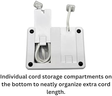 2 Slot Family Electric Toothbrush Charger Holder and Bathroom Organizer, for Select OralB and Philips Sonicare Tooth Brush Chargers (See Compatability Image), Countertop Stand or Wall-Mounted, White - Image 4