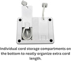 2 Slot Family Electric Toothbrush Charger Holder and Bathroom Organizer, for Select OralB and Philips Sonicare Tooth Brush Chargers (See Compatability Image), Countertop Stand or Wall-Mounted, White - Image 4