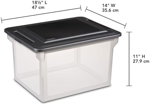 Sterilite File Box Tote with Lids for Letter and Legal Folders, 16-Pack - Image 2