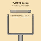 YUMORE Toilet Paper Holder Stand, Extra-Weighted Base, Brushed Graphite - Image 4