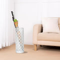 Concepts 8x20 inch Heavy Duty Metal Umbrella Stand - Durable Storage Holder for Umbrellas - Indoor and Outdoor Use - Stylish and Modern Organizer for Entryways. (White Flower Lace) by DHDByConcepts