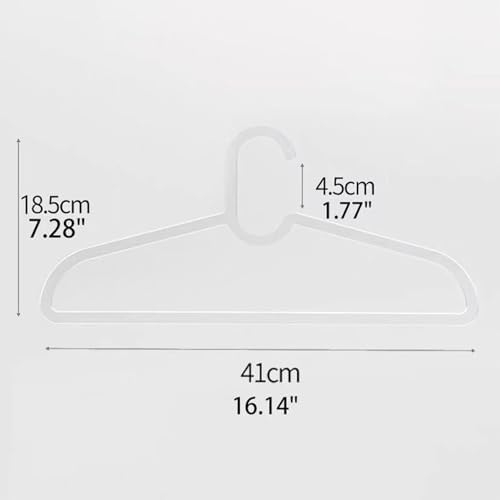 Clothes Hangers 30 Pack, 16" Heavy Duty Coat Hanger, Clear Acrylic Hangar, Non-slip Short Neck Hanger for Closet, Space Saving Slim Thin Perchas for Adult Suit, T-shirt, Jacket, Dress, Blouse Clothing - Image 5
