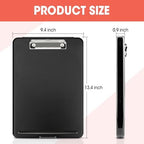 6 Pack Clipboard with Storage, High Capacity Storage Clipboard 8.5 x 11 with Pen Holder, Letter / A4 Size, Inner Plastic Folder Attached for Teacher Office Home, Size 13.4 x 9.4 x 0.9 in - Image 2