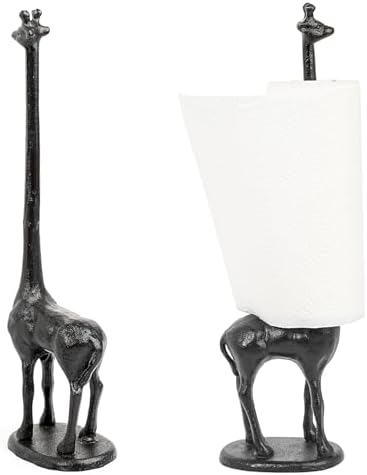 Sungmor Freestanding Cast Iron Giraffe Paper Towel Holder -18.5 Inches Tall - Image 5