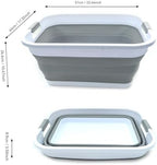 SAMMART 41L (10.8 gallon) Collapsible Plastic Laundry Basket-Foldable Pop Up Storage Container/Organizer-Portable Washing Tub-Space Saving Hamper, Water capacity: 32L (8.4 gallon) (Rectangular, Grey) - Image 5