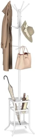 Yoobure Coat Rack Freestanding - Coat Tree with Umbrella Holder, Metal Coat Rack Stand with 12 Hooks, Modern Coat Hanger Stand for Entryway, Purse Rack Hat Rack Stand for Living Room Bedroom Office by Yoobure