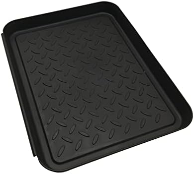 Home-Garden Multi-Purpose Boot Mat Tray Indoor & Outdoor Waterproof Plastic Shoe Mat Pet Bowl for Floor Protector - Black, 3 Packs - Image 2