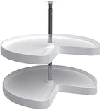 Lazy Daisy Polymer Kidney-Shaped 2-Shelf Lazy Susan for Corner Base Cabinets by Rev-A-Shelf