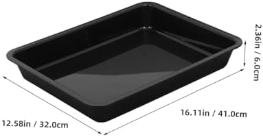 ABOOFAN Black Plastic Boot Tray Mat for Entryway, Shoe and PET Bowl - Image 3