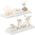Organic Wavy Edge Floating Shelves,Hidden Brackets,2 Pack 24 in by Unknown