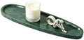 Natural Marble Vanity Tray, 16.6"x4.6", Green by Pracfit