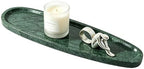 Natural Marble Vanity Tray, 16.6"x4.6", Green by Pracfit