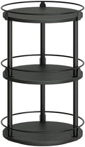 YATINEY 3-Tier Lazy Susan Organizer, Rotating Spice Rack, Spinning Organizer, Industrial Turntable Spice Rack Organizer for Cabinet, Kitchen Countertop, Pantry, Black SR23BK by Yatiney