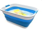 SAMMART 41L (10.8 gallon) Collapsible Plastic Laundry Basket - Foldable Pop Up Storage Container/Organizer - Portable Washing Tub - Space Saving Hamper/Basket (Rectangular, Sky Blue) - Image 6