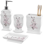 Vanda Cherry Blossom 4 Piece Resin Bathroom Accessories Set by CreativeScents