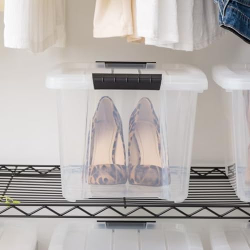 20 Quart Plastic Stackable Storage Totes with Lids, Totes, Clear, 6 Pack - Image 7
