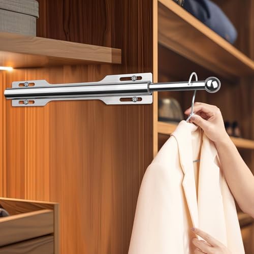 12" Valet Rod for Closet Pull Out (2 Pack, Chrome) - Image 6