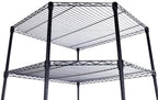Bonnlo 6-Tier Rolling Heavy Duty Commercial Polygonal Corner Shelf Wire Shelving Unit Adjustable Storage Rack Free Standing Garage with 5 Wheels 26 4/5" L x 26 4/5" W x 71" H Inches (Black) - Image 6