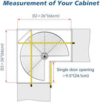 JOWBOOW Kidney Shape 24" Corner Cabinet Lazy Susan, Replacement Shelves - Image 4