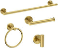 USHOWER 4PCS Brushed Gold Bathroom Accessories Set, 18-Inch Towel Bar Set by USHOWER