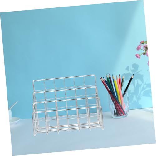 Iron File Holder Desktop Mail Organizer with Slots for Office Desk - Image 4