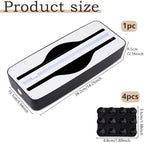 DICOSMETIC 1Pc Plastic Wrap Cutter Aluminum Foil Dispenser Cutter 2 in 1 Wrap Organizer Reusable Cling Film Slide Cutters Black Food Wraps Cutters Dual-Slot Multifunctional for Wax Paper - Image 2