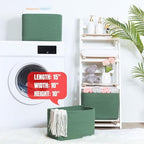 MINTWOOD Design 3-Pack Decorative Woven Storage Baskets for Shelves, Cube Bin Box for Organizing Books, Shoes, Dog Toys, Pantry Closet and Living Room Organizer, Forest Green - Image 6