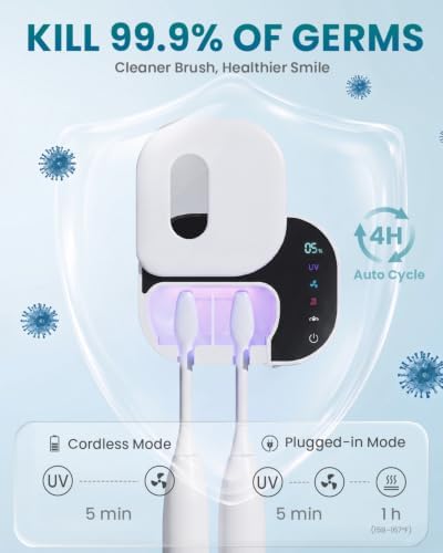 Toothbrush Holder for Bathroom, Dual-Mode UV Cleaning, Heated Drying - Image 6