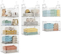 VyGrow 5 Tier Hanging Closet Organizer with Adjustable Dividers, Heavy-Duty Storage Shelves for Clothing, Kitchen, Laundry Room, Extra Large Baskets, 15.7" W x 11.8" D x 51" H, White by VyGrow