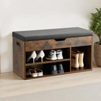 VEVOR Shoe Storage Bench with Padded Cushion, Entryway Bench with Hidden Storage, Holds up to 300 lbs, 31.7 x 12.0 x 17.5 Inches, for Entryway, Hallway, Living Room, Bedroom - Image 2