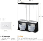 Laundry Scent Boosters Beads Dispenser, Conwomin Wall Mounted Laundry Detergent Dispenser with 2 Cups for Laundry Beads, Rice, Beans, Stain Remover Powder, Black(105 oz) - Image 5