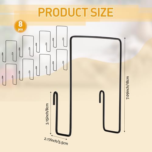 MorningRo 8 Pack Wall Grid Panel Accessories Gridwall Shelf Metal, Black - Image 3