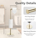 Free Standing Toilet Paper Holder, Stainless Steel Freestanding Toilet Paper Stand Gold - Image 4