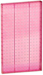 Azar 771322-PNK Pegboard 1-Sided Wall Panel, Pink Translucent Color, 2-Pack by AzarDisplays