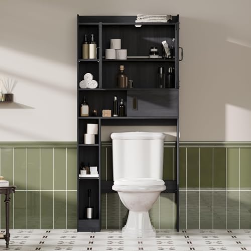 ChooChoo Over The Toilet Storage Cabinet with Sliding Door - Image 5