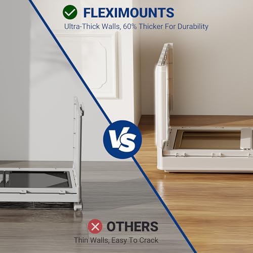 FLEXIMOUNTS 110 QT Stackable Plastic Storage Bins With Lids, Milky White - Image 2