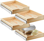 Sintuff 4 Pack Wooden Pull out Tray Cabinet Organizer, 15'' X 21'' by Sintuff