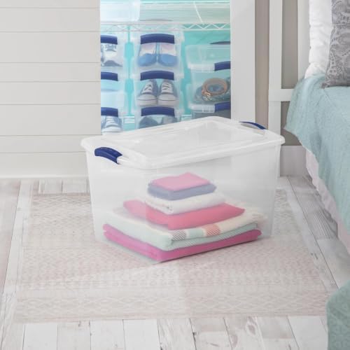 66 Qt Storage Bins 6-Pack, Clear Plastic Containers with Latching Lids - Image 5