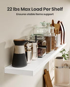 Amada 23.6" Floating Shelves for Wall Decor & Storage, Set of 3, White - Image 5