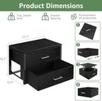 BOLUO Stackable Storage Drawers Closet Organizers and Storage Fabric 2 Drawer Dresser for Bedroom Set of 2 Black Modern - Image 3
