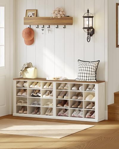 Hzuaneri Shoe Storage Bench, Wooden Entryway Shoe Benches with Cubby - Image 3