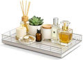 Bathroom Vanity Tray, 13" x 8" Oak Decorative Wooden Tray for Countertop by Focusonit