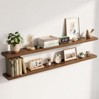 72 Inch Floating Shelves for Wall 2 Pack, Wood Wall Bathroom Shelves by RICHFOCUS