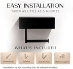 Day Moon™ - Toilet Paper Holder with Shelf & Storage - Wall Mount, Black - Image 5