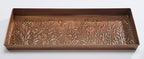 HF by LT Butterfly Garden Pattern Metal Boot Tray, 30 x 13 inches, Antique Copper Finish - Image 2