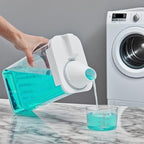 5 Pcs Liquid Laundry Detergent Dispenser 78 oz Clear Soap Powder Container with Lids Fabric Softener Bleach Dispenser for Storage Laundry Room Organization - Image 4
