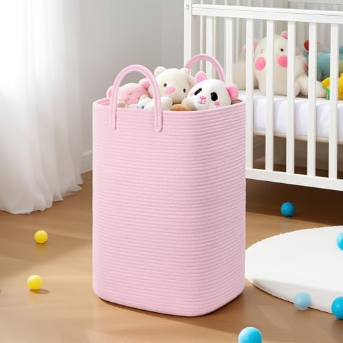 Artfeel Laundry Basket,Woven Cotton Rope Laundry Hamper,60L Versatile Storage for Dirty Clothes,Baby Toys,and Blankets in Bathroom, Nursery,and Living Room - Image 6