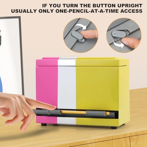 ZenNex Pencil Dispenser for Classroom, Stainless Steel Bulk Pencil Holder for Desk, Anti-Jam Design and Anti-Tip Base, Teacher Must Haves for Classroom Organization, Offices, Homes and Art Rooms - Image 4